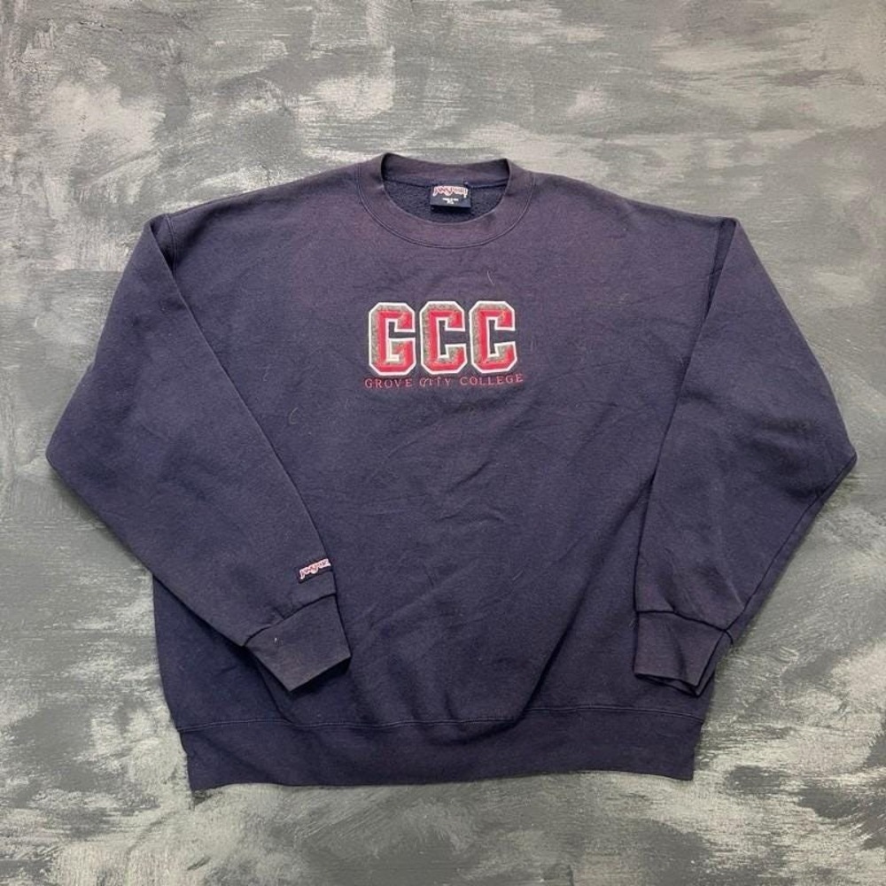 Vintage Grove City College Sweatshirt Mens XL Blue 1990s USA